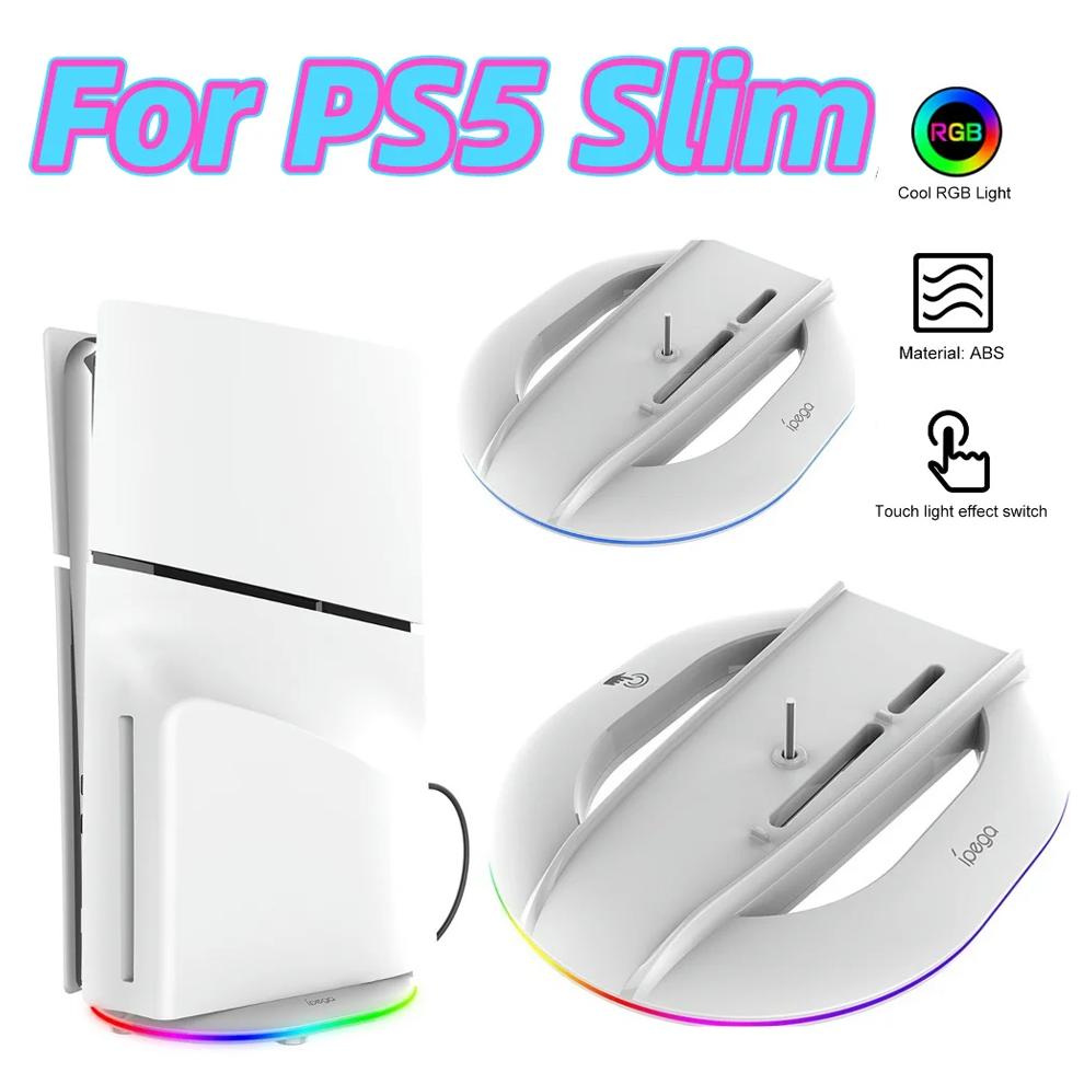 LED Vertical Stand for PS5 Slim Console with 14 Light Backlit Base Stand Replacement for PS5 Slim Console 
LED Vertical Stand for PS5 Slim Console with 14 Light Backlit Base Stand Replacement for PS5 Slim Console