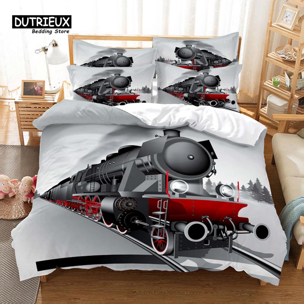Комплект пододеяльника с поездом, Модный комплект постельного белья, Мягкий, удобный, дышащий пододеяльник, Для декора спальни, гостевой комнаты EU single(135x200cm)
Комплект пододеяльника с поездом, Модный комплект постельного белья, Мягкий, удобный, дышащий пододеяльник, Для декора спальни, гостевой комнаты EU single(135x200cm)