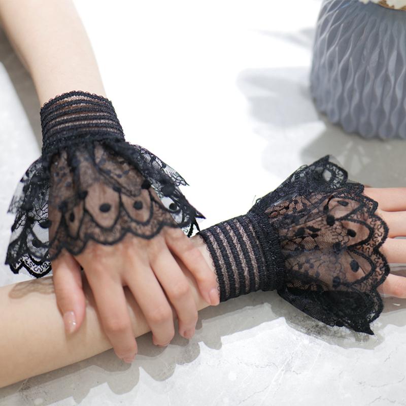 Girl fairy Detachable Fake sleeves Winter Sweater Decorative Wrist Cuffs Layered Lace Cuff Stretch Bracelet Half Finger Gloves
Girl fairy Detachable Fake sleeves Winter Sweater Decorative Wrist Cuffs Layered Lace Cuff Stretch Bracelet Half Finger Gloves