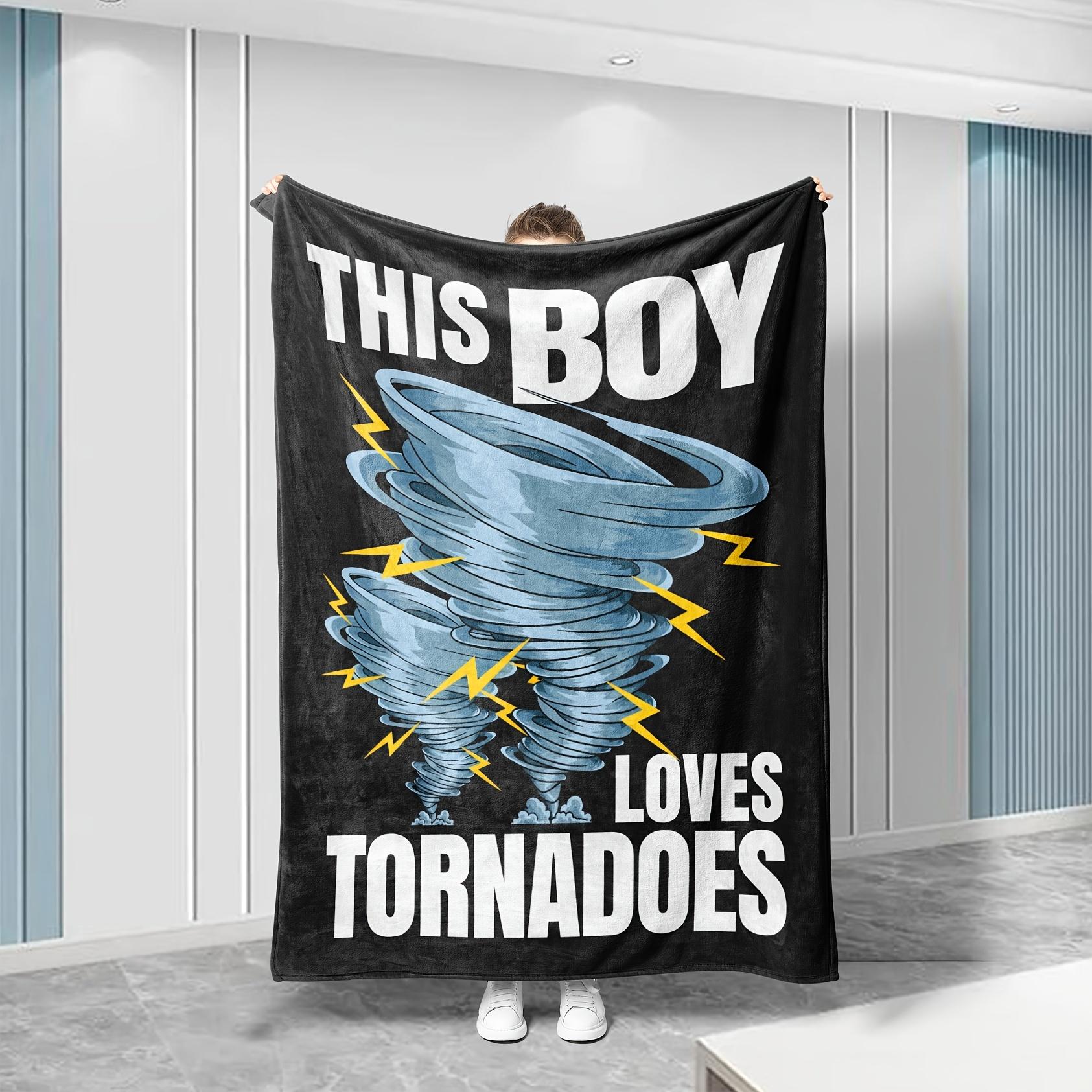 This Boy Loves Tornadoes Black Flannel Throw Blanket - Stormy Turbo Design with Lightning Bolts & Cartoon Tornadoes, Modern Home Decor, Mac 150x200cm
This Boy Loves Tornadoes Black Flannel Throw Blanket - Stormy Turbo Design with Lightning Bolts & Cartoon Tornadoes, Modern Home Decor, Mac 150x200cm