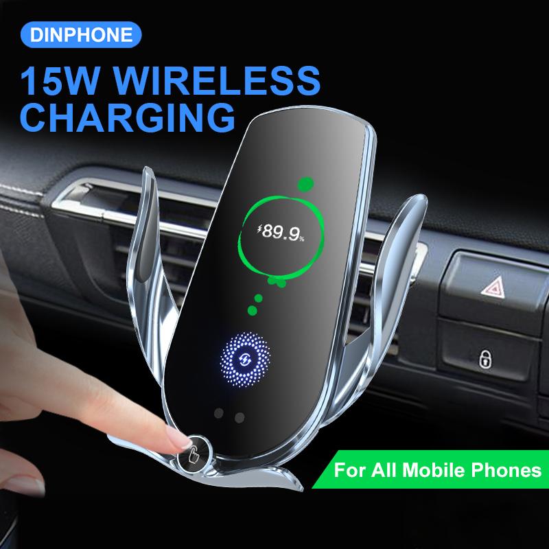 Universal Car Cell Phone Holder Bracket 15W Wireless Charging Handsfree Phone Holder In Car, For Dashboard Windshield Vent срібний
Universal Car Cell Phone Holder Bracket 15W Wireless Charging Handsfree Phone Holder In Car, For Dashboard Windshield Vent срібний