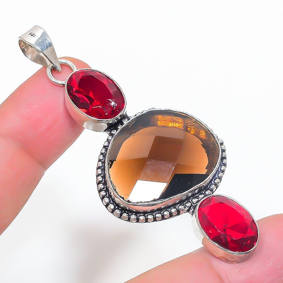 Подвеска из серебра 925 пробы с натуральным дымчатым топазом и гранатом 2,76 дюйма u1n05
Подвеска из серебра 925 пробы с натуральным дымчатым топазом и гранатом 2,76 дюйма u1n05