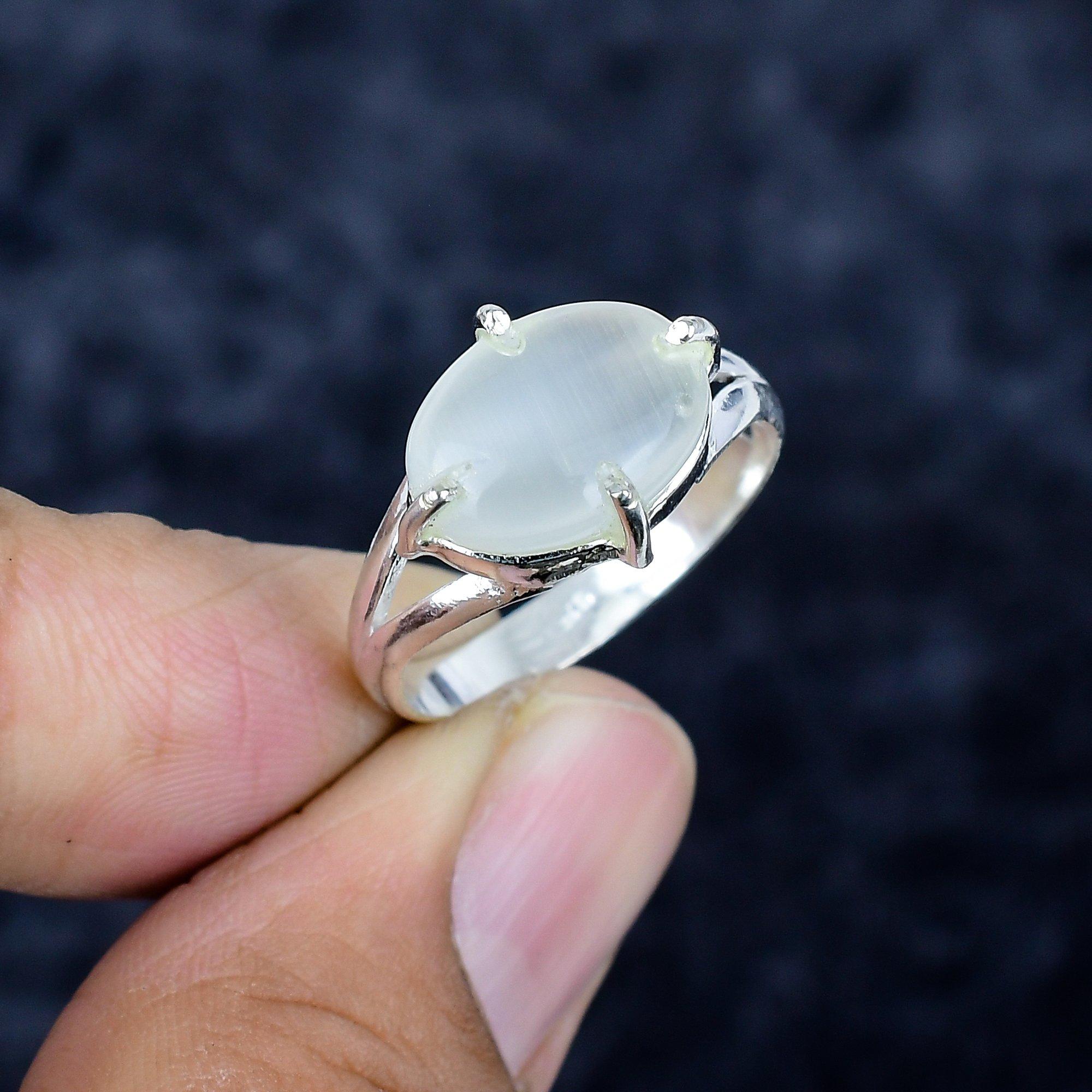 Aqua Chalcedony Gemstone Handmade 925 Sterling Silver Jewelry Ring Size 10 MM-3444
Aqua Chalcedony Gemstone Handmade 925 Sterling Silver Jewelry Ring Size 10 MM-3444
