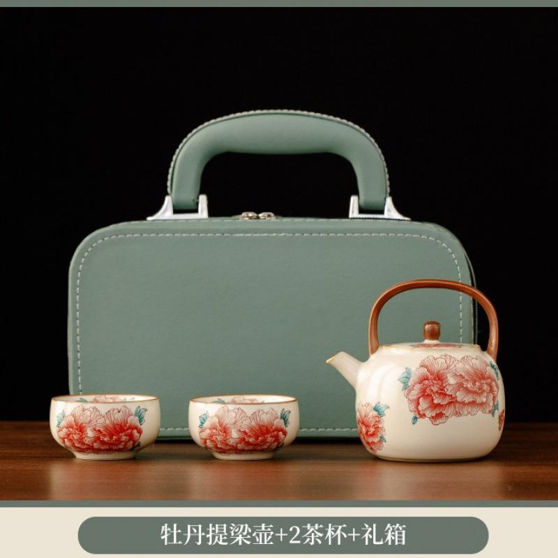 Ru Kiln Travel Ceramic Tea Set Outdoor Tea One Pot and 2 Cups Chinese Style Portable Tea Set Bag Kung Fu Teaware Set Gift New
Ru Kiln Travel Ceramic Tea Set Outdoor Tea One Pot and 2 Cups Chinese Style Portable Tea Set Bag Kung Fu Teaware Set Gift New