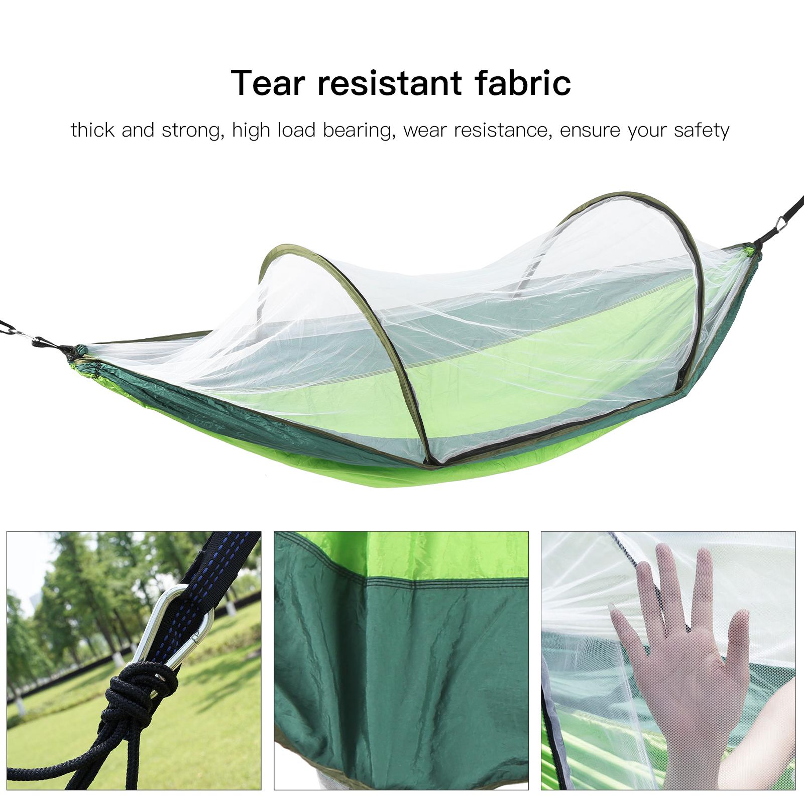 Single Person Super Light Automatic Quick Opening Removable Hammock with Mosquito Net
Single Person Super Light Automatic Quick Opening Removable Hammock with Mosquito Net