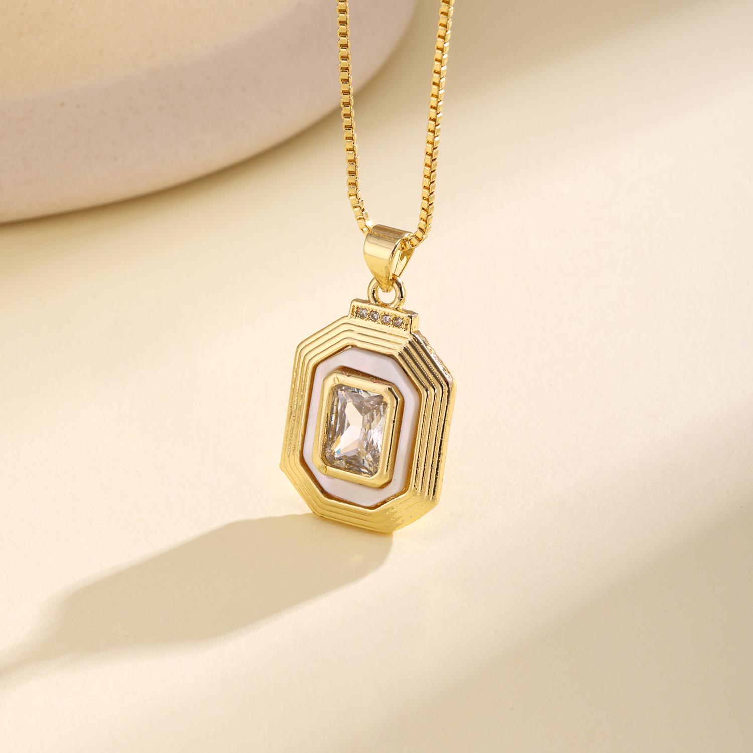 Nidin Vintage Irregular Geometric Pendant Necklace With Shiny Crystal Zircon Elegant Square Oval Shape Charm Jewelry For Women
Nidin Vintage Irregular Geometric Pendant Necklace With Shiny Crystal Zircon Elegant Square Oval Shape Charm Jewelry For Women