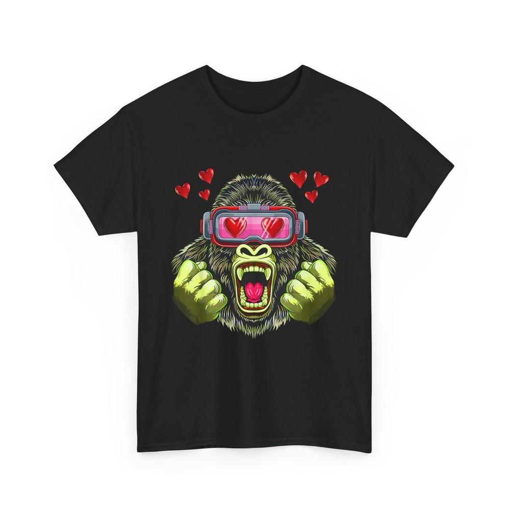 Gorilla With VR Heart Glasses Valentines Day Gorilla Lover T-Shirt 4XL
Gorilla With VR Heart Glasses Valentines Day Gorilla Lover T-Shirt 4XL