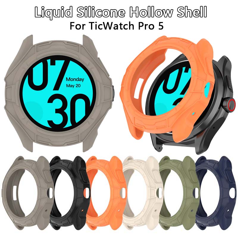 Жидкий силиконовый чехол для часов для Mobvoi TicWatch Pro 5, полый противоударный мягкий защитный бампер из ТПУ, без защитной пленки
Жидкий силиконовый чехол для часов для Mobvoi TicWatch Pro 5, полый противоударный мягкий защитный бампер из ТПУ, без защитной пленки