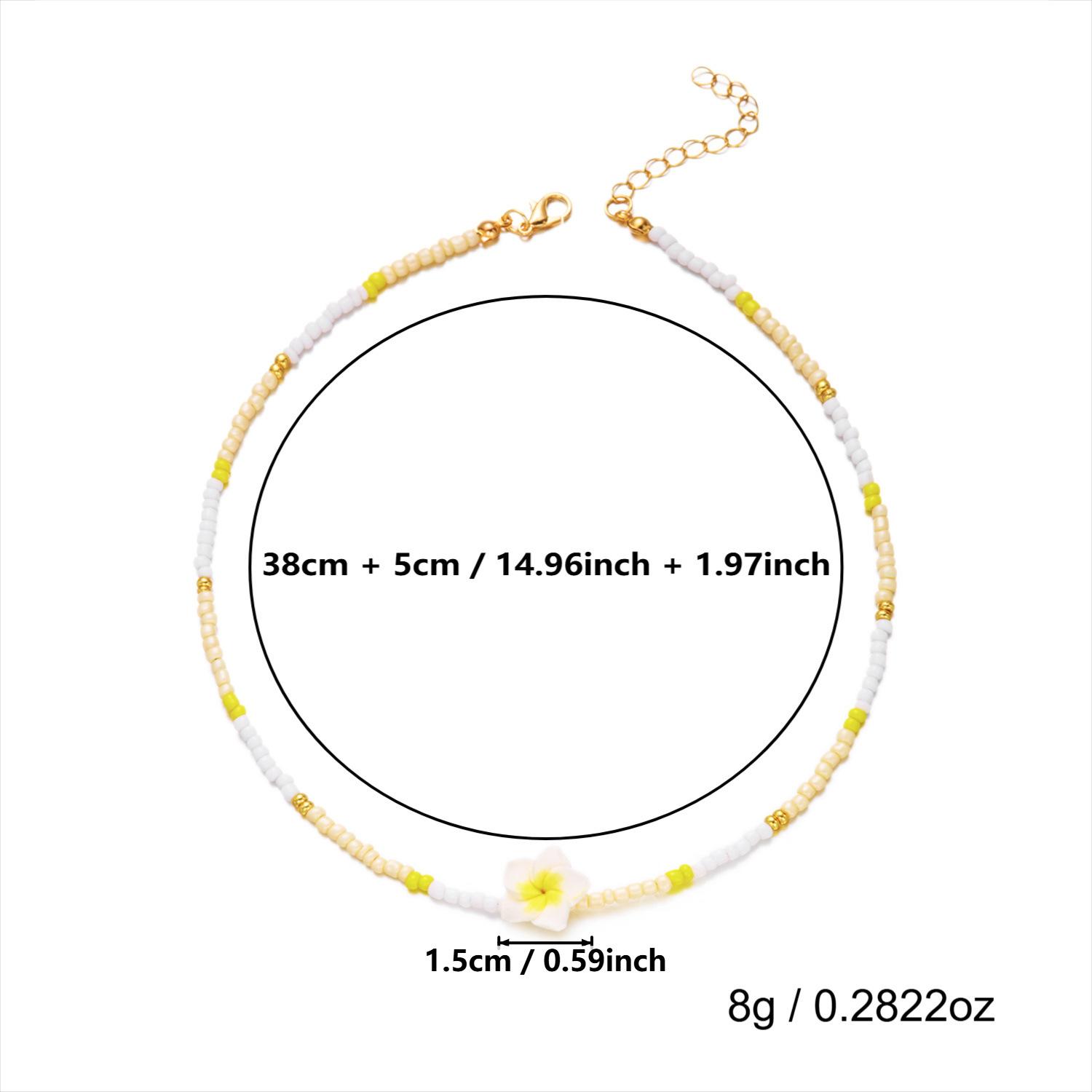 Women s New Dopamine-Colored Beaded Necklace with Soft Clay and Plumeria Flowers, Exquisite Fashionable Collarbone Chain 2
Women s New Dopamine-Colored Beaded Necklace with Soft Clay and Plumeria Flowers, Exquisite Fashionable Collarbone Chain 2