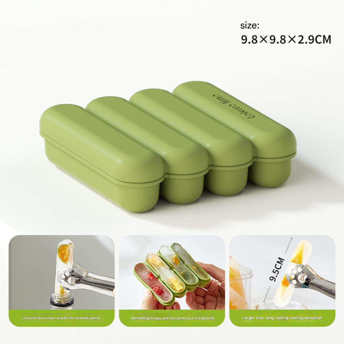 1-4pcs Silicone Ice Cube Tray Leakproof Reusable Strip Ice Mold with Lid Popsicle Mold Ice Lattice Molds Kitchen Gadgets Tool зелений
1-4pcs Silicone Ice Cube Tray Leakproof Reusable Strip Ice Mold with Lid Popsicle Mold Ice Lattice Molds Kitchen Gadgets Tool зелений