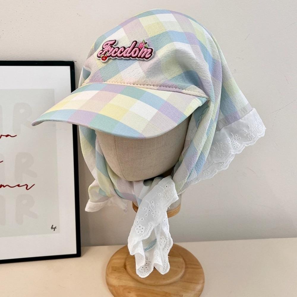 Embroidery Plaid Baseball Cap Korean Style Letter Headscarf Hat Simple Strappy Bandana Hat Beach синій
Embroidery Plaid Baseball Cap Korean Style Letter Headscarf Hat Simple Strappy Bandana Hat Beach синій