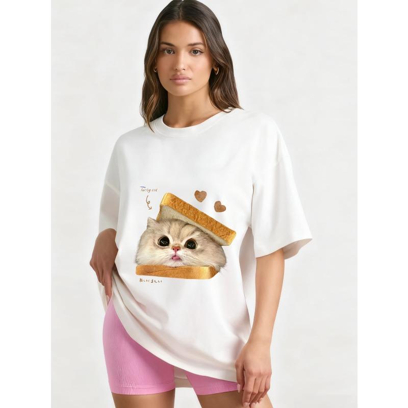 Футболка оверсайз с принтом черного кота с тостом и текстом для повседневной носки XXXXL белый
Футболка оверсайз с принтом черного кота с тостом и текстом для повседневной носки XXXXL белый