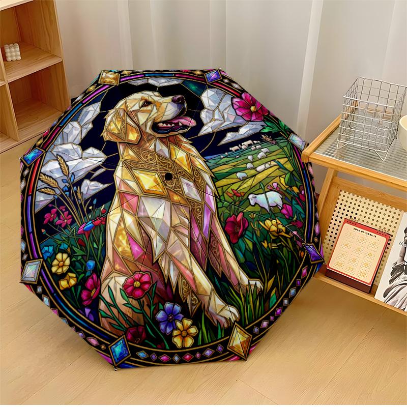 Golden Retriever Stained Glass (1) Printed umbrella windproof folding umbrella portable sun and rain umbrella suitable for gifting
Golden Retriever Stained Glass (1) Printed umbrella windproof folding umbrella portable sun and rain umbrella suitable for gifting