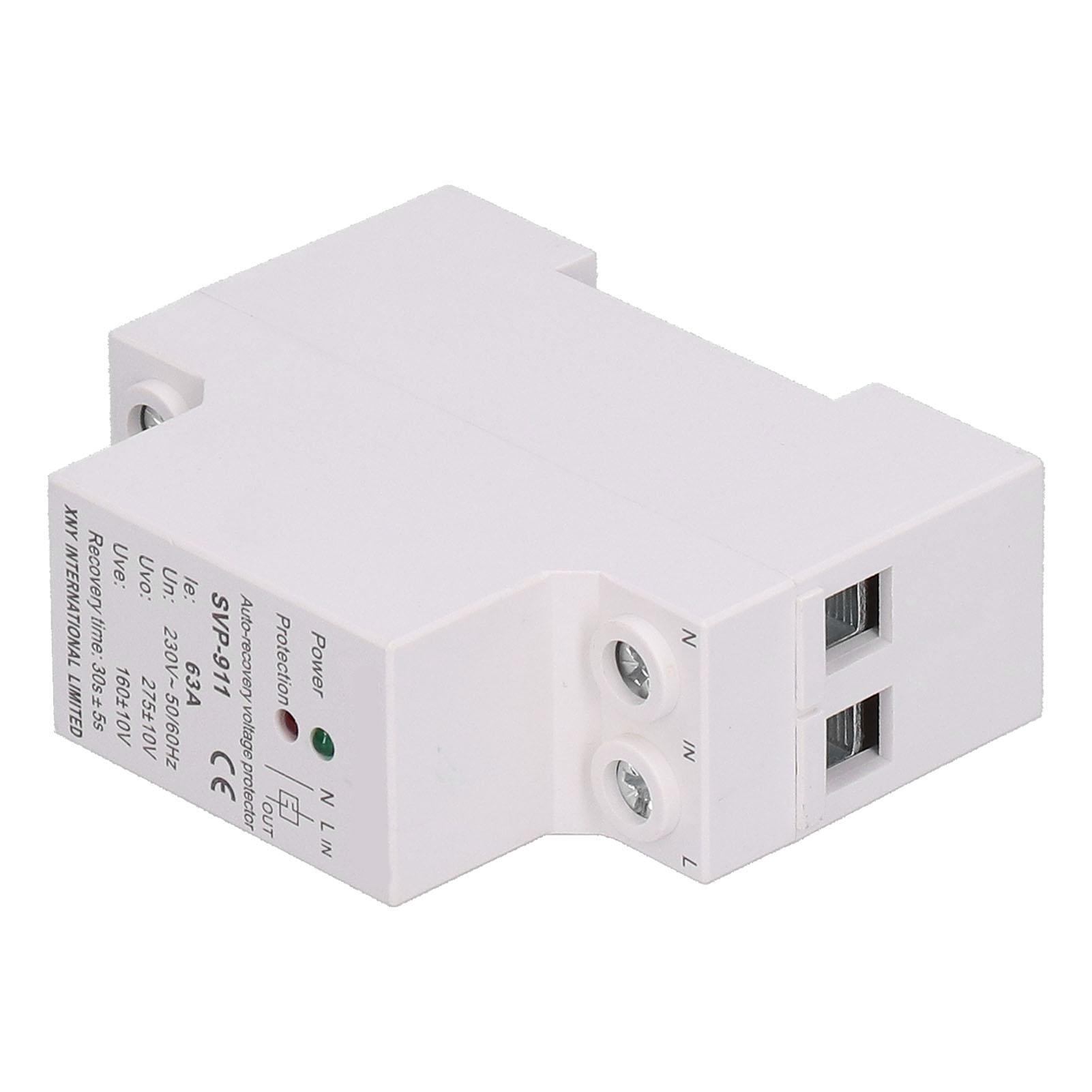SVP911 Voltage Protection Relay Full Automatic SinglePhase Overvoltage Undervoltage Protector 63A
SVP911 Voltage Protection Relay Full Automatic SinglePhase Overvoltage Undervoltage Protector 63A