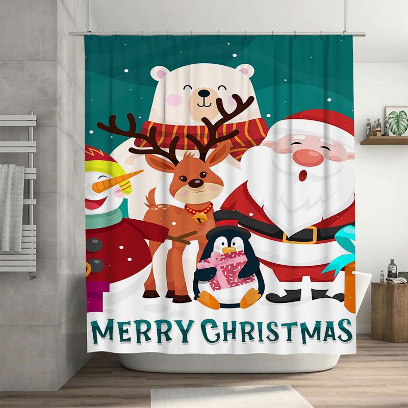 Tuniu Festive Christmas Penguin & Reindeer Bathroom Shower Curtain Cute Holiday Decor Funny Winter Vibes Home Textile Holiday Gi W60H190(CM)-1 Pcs
Tuniu Festive Christmas Penguin & Reindeer Bathroom Shower Curtain Cute Holiday Decor Funny Winter Vibes Home Textile Holiday Gi W60H190(CM)-1 Pcs