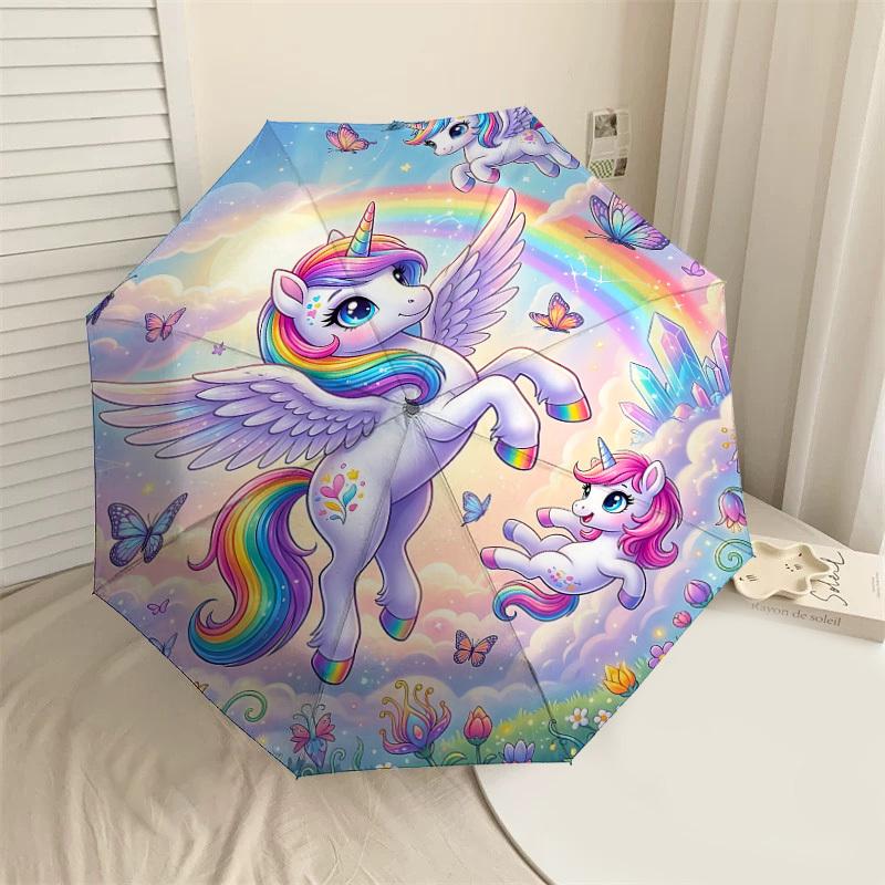 1PC Unicorn Rainbow Umbrella-8-Rib Reinforced, Automatic Open, Lightweight & Durable, Fashion Accessory for Outdoor, J0406
1PC Unicorn Rainbow Umbrella-8-Rib Reinforced, Automatic Open, Lightweight & Durable, Fashion Accessory for Outdoor, J0406