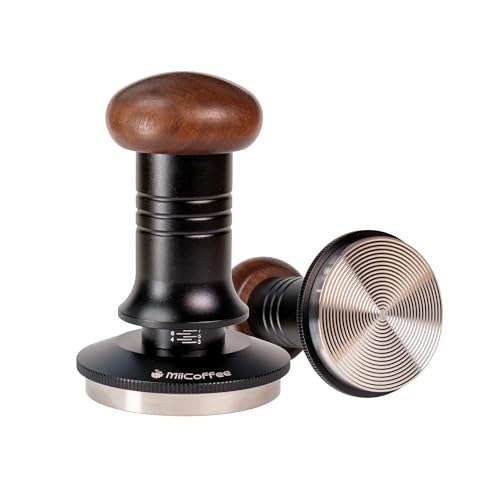MiiCoffee Espresso Tamper, 58.5mm, Spring-Loaded Level Coffee Tamper, Hand Tamper for 58mm Portafilters, Adjustable Depth Stainless Steel Flat Base
MiiCoffee Espresso Tamper, 58.5mm, Spring-Loaded Level Coffee Tamper, Hand Tamper for 58mm Portafilters, Adjustable Depth Stainless Steel Flat Base
