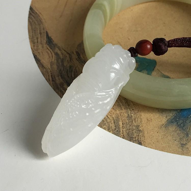 Afghanistan White Jade Cicada Pendant Necklace for Men and Women
Afghanistan White Jade Cicada Pendant Necklace for Men and Women