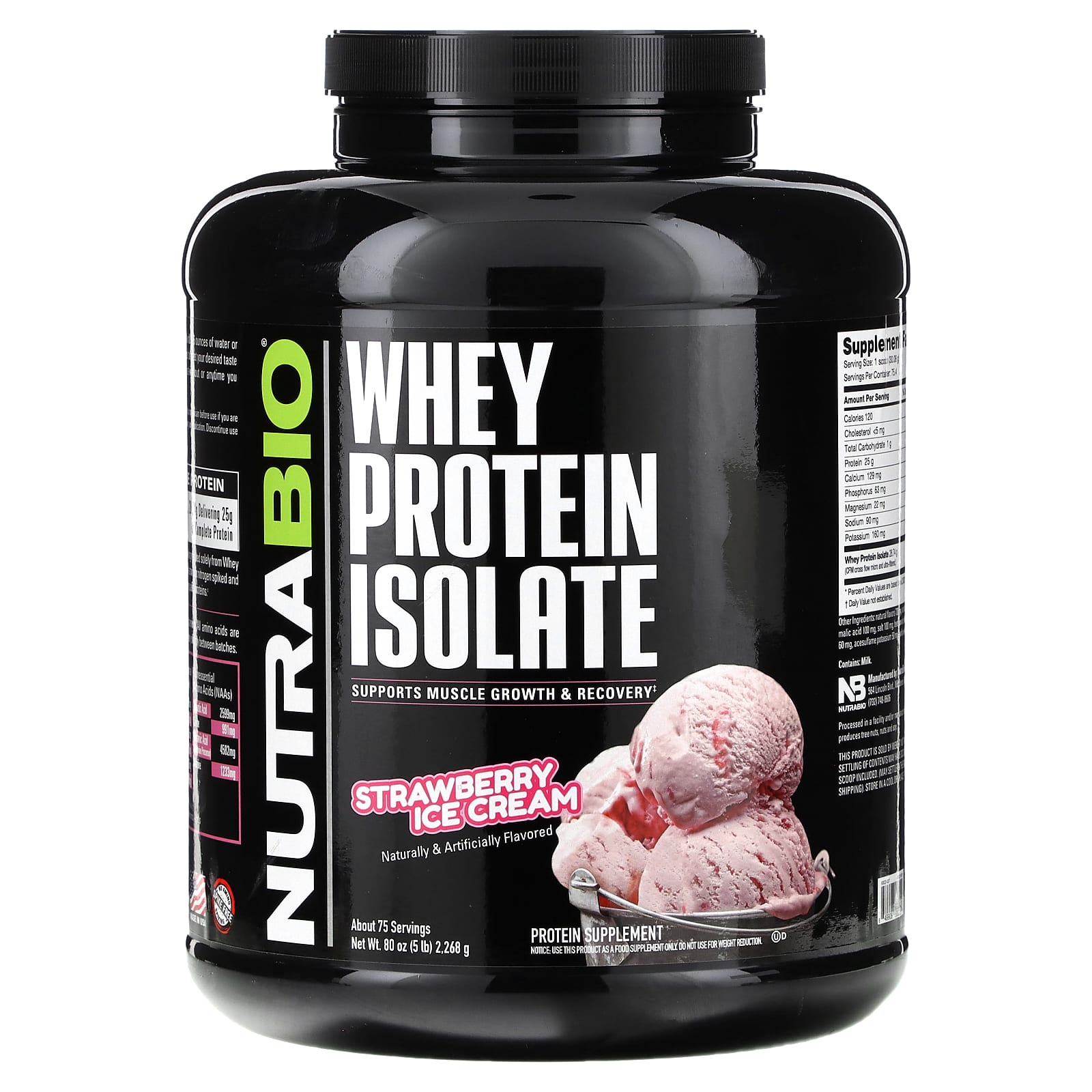 Whey Protein Isolate, Strawberry Ice Cream, 2,268G (5Lb)
Whey Protein Isolate, Strawberry Ice Cream, 2,268G (5Lb)