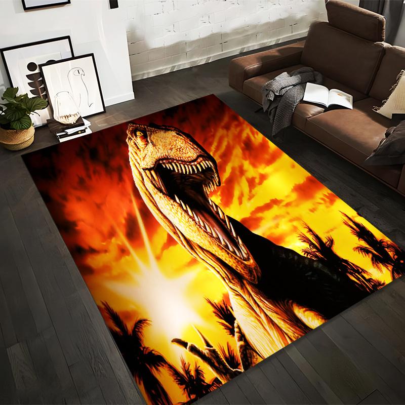 Realistic Dinosaur Print Carpet with Sunset Background and Palm Tree Silhouettes Suitable for use as an anti-slip1 for1room and bedroom sofas 40x60cm( 15x23in )
Realistic Dinosaur Print Carpet with Sunset Background and Palm Tree Silhouettes Suitable for use as an anti-slip1 for1room and bedroom sofas 40x60cm( 15x23in )