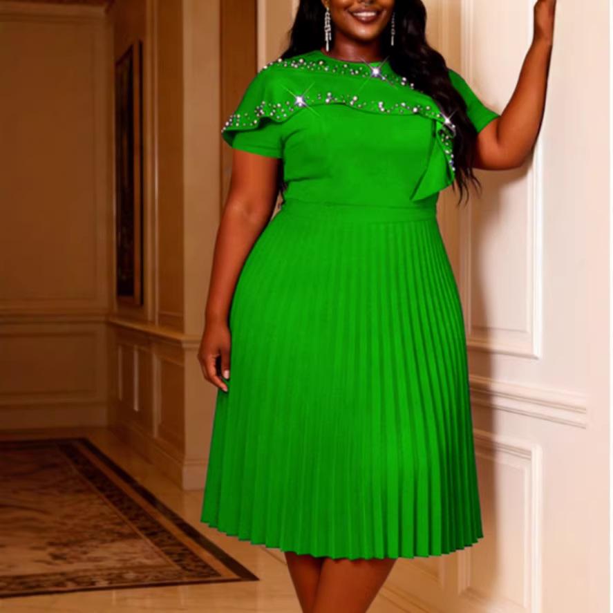 Plus Size Women s Green Pleated Skirt Beaded Shawl Fashionable Party Dress 1XL зелёный
Plus Size Women s Green Pleated Skirt Beaded Shawl Fashionable Party Dress 1XL зелёный