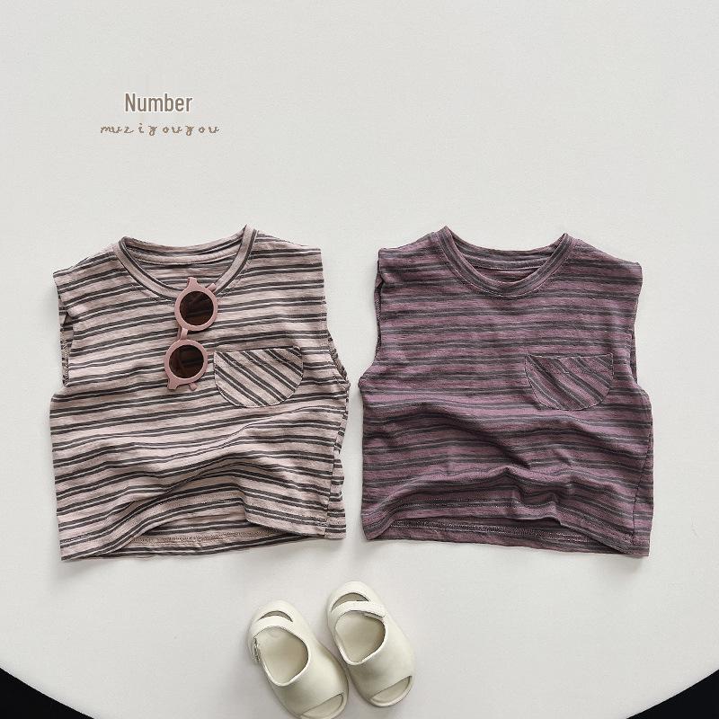 2025 Kids Striped Tank Top - Korean-Style, Loose Fit, Unisex, Trendy Children s Clothing 120 cm
2025 Kids Striped Tank Top - Korean-Style, Loose Fit, Unisex, Trendy Children s Clothing 120 cm