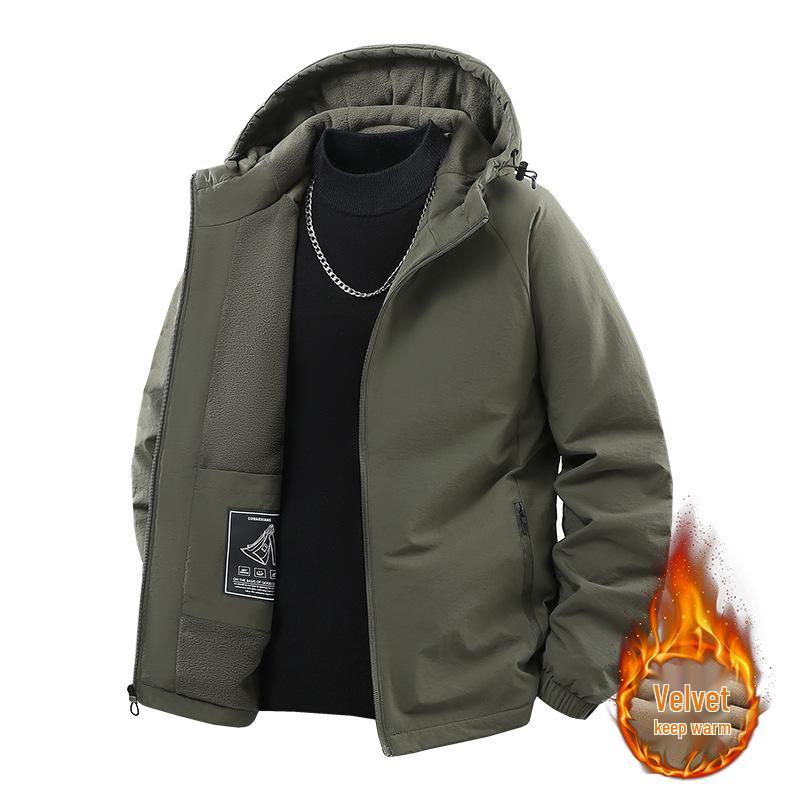 Men s Windproof Hooded Jacket: Loose Fit, Velvet-Lined, Outdoor Casual Coat for Autumn & Winter. 3XL армія зелений колір
Men s Windproof Hooded Jacket: Loose Fit, Velvet-Lined, Outdoor Casual Coat for Autumn & Winter. 3XL армія зелений колір