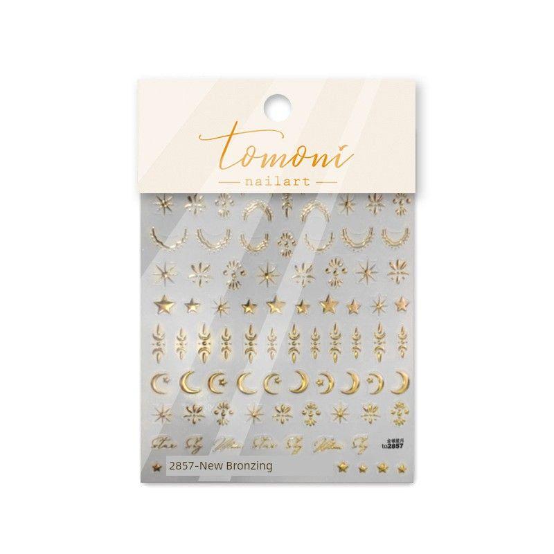 Bronzing Silver Moon Japanese Style Wind Asterism Nail Sticker New gilded 2857
Bronzing Silver Moon Japanese Style Wind Asterism Nail Sticker New gilded 2857