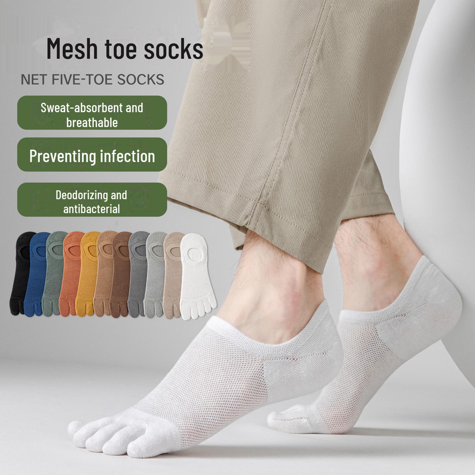 Men s Breathable Cotton Five-Finger Socks - Deodorant, Sweat-Absorbent, Split Toe, Invisible, Summer-Weight Mesh Boat Socks. One size (37-43)
Men s Breathable Cotton Five-Finger Socks - Deodorant, Sweat-Absorbent, Split Toe, Invisible, Summer-Weight Mesh Boat Socks. One size (37-43)