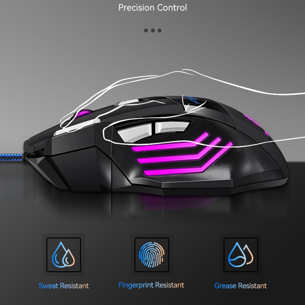 T-WOLF M1 Gaming Mouse Wired Ergonomic Design 7-Color Breathing Light for PC Gaming As Shown A
T-WOLF M1 Gaming Mouse Wired Ergonomic Design 7-Color Breathing Light for PC Gaming As Shown A