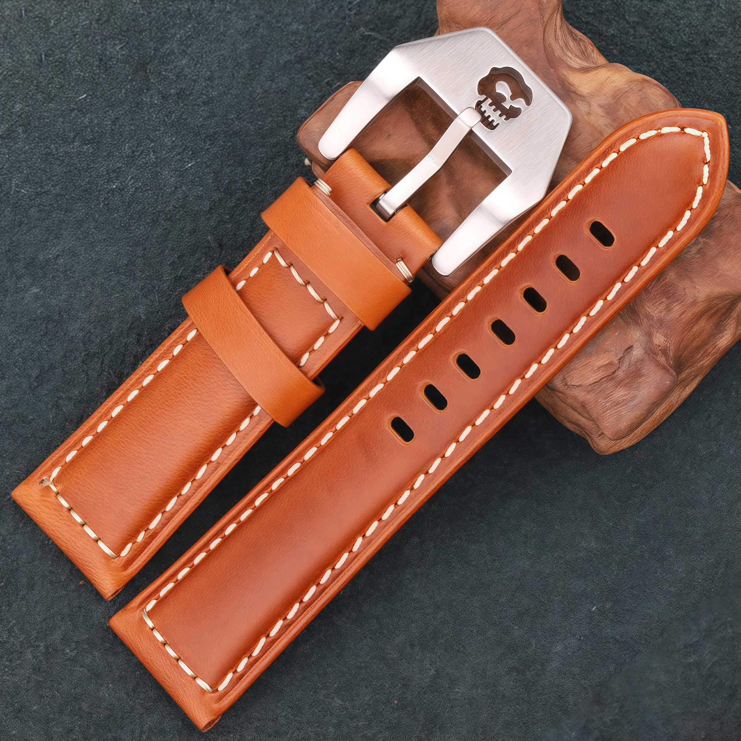 22 24 26mm Oil Wax Genuine Leather Watchband for Men Women Retro Cowhide Strap with Skull Buckle High Quality Punk Bracelet 26mm коричневий
22 24 26mm Oil Wax Genuine Leather Watchband for Men Women Retro Cowhide Strap with Skull Buckle High Quality Punk Bracelet 26mm коричневий
