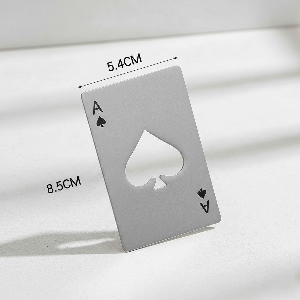 Stainless Steel Playing Card Shaped Bottle Opener Creative Home Bar Tool for Beer and Bottles срібний
Stainless Steel Playing Card Shaped Bottle Opener Creative Home Bar Tool for Beer and Bottles срібний