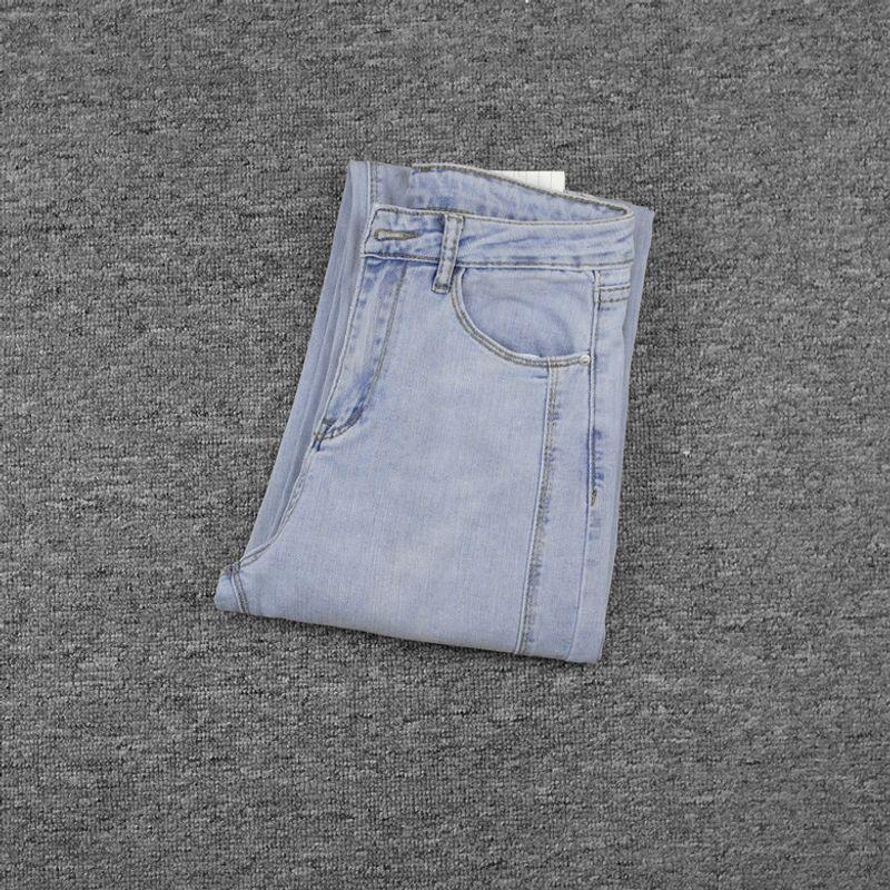 Spring and Summer Thin Denim Women s Mid-High Waist Pencil Pants Cotton Stretch Slit Versatile Loose Slim Looking Washed Washing light blue M
Spring and Summer Thin Denim Women s Mid-High Waist Pencil Pants Cotton Stretch Slit Versatile Loose Slim Looking Washed Washing light blue M