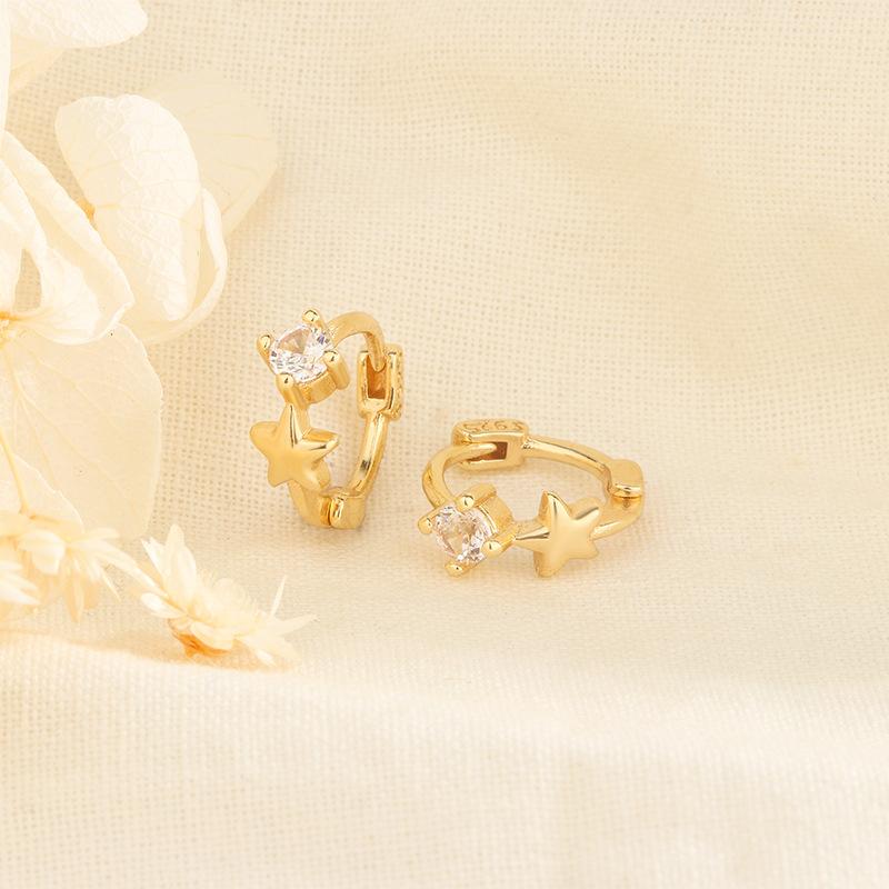 S925 Silver Zircon Star Huggie Earrings For Women Small Exquisite Sweet Temperament Versatile Ear Care Fashion Hoops
S925 Silver Zircon Star Huggie Earrings For Women Small Exquisite Sweet Temperament Versatile Ear Care Fashion Hoops