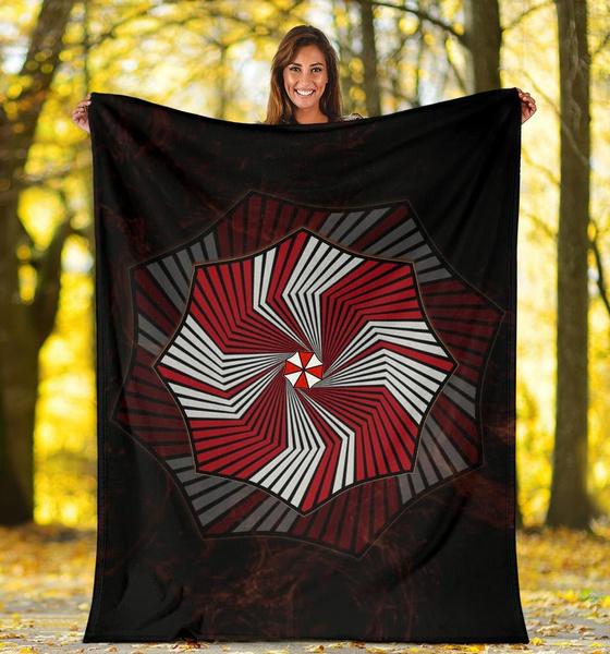 Одеяла для игры Resident Evil, зонтик, символ корпорации USS, белые и красные одеяла, подарки для фанатов
Одеяла для игры Resident Evil, зонтик, символ корпорации USS, белые и красные одеяла, подарки для фанатов