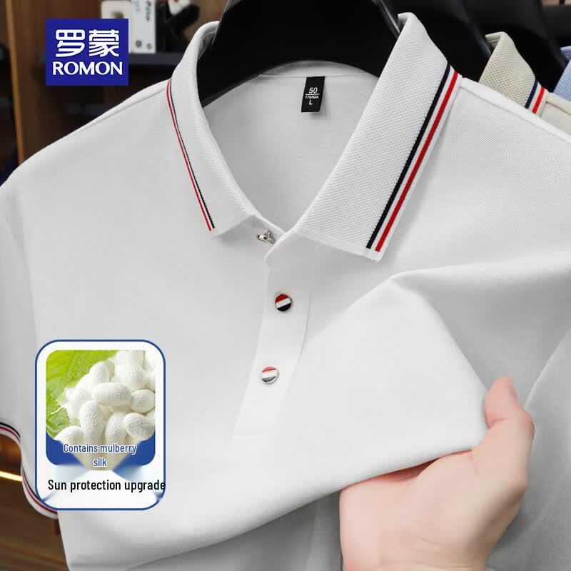 ROMON Men s Silk Blend Breathable Business Casual Polo Shirt 4XL
ROMON Men s Silk Blend Breathable Business Casual Polo Shirt 4XL