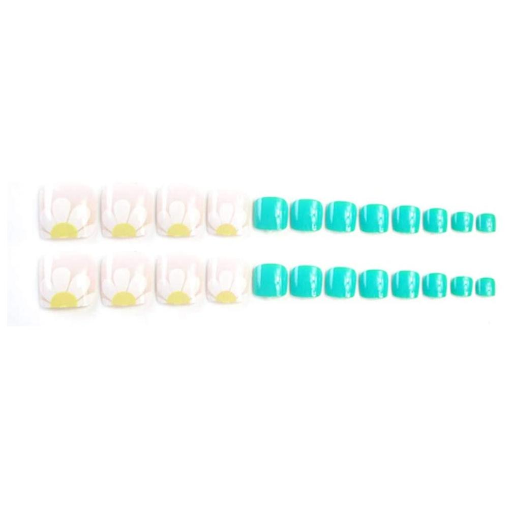 24Pcs Flower Pattern Fake Artificial Toe Nails Nail Art Decoration on Holiday Toe Nail Tips
24Pcs Flower Pattern Fake Artificial Toe Nails Nail Art Decoration on Holiday Toe Nail Tips