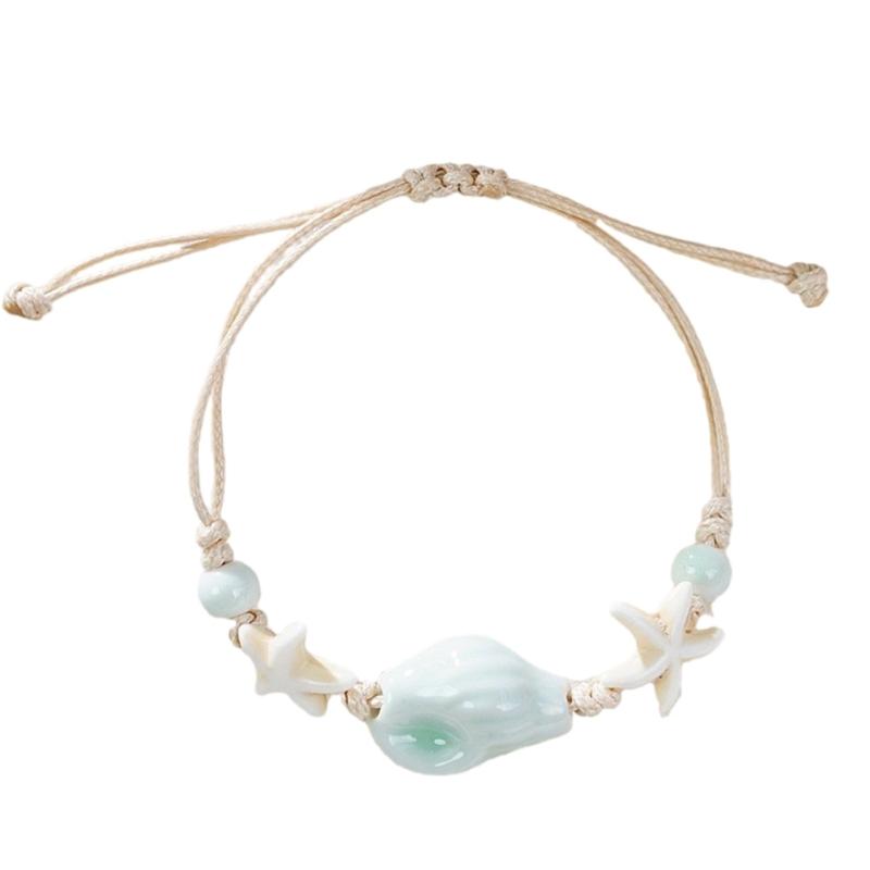 Natural Ceramic Beads Adjustable Bracelet Accessory For Women Girls Summer Gift Beach Shell Wrist Chain Jewelry
Natural Ceramic Beads Adjustable Bracelet Accessory For Women Girls Summer Gift Beach Shell Wrist Chain Jewelry