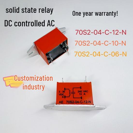 70S2-04-C-12-N Solid State Relay, DC to AC Control, 12A, 1-Year Warranty
70S2-04-C-12-N Solid State Relay, DC to AC Control, 12A, 1-Year Warranty