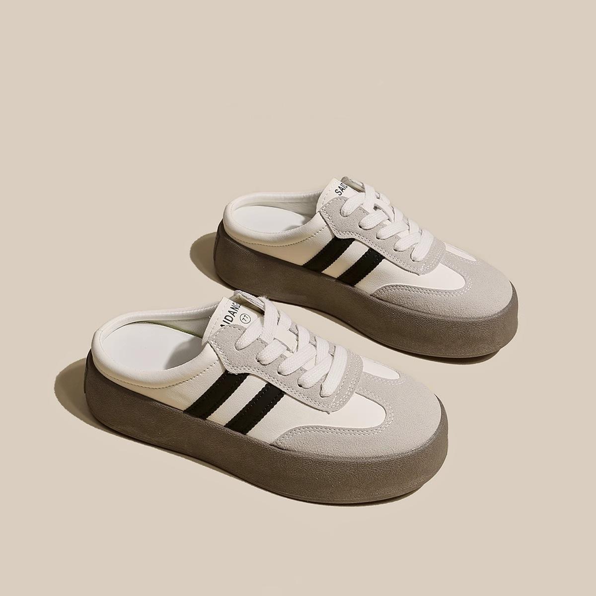 Baotou slippers women s 2025 new summer wear one pedal white shoes thick soles without heels German training half slippers 35
Baotou slippers women s 2025 new summer wear one pedal white shoes thick soles without heels German training half slippers 35