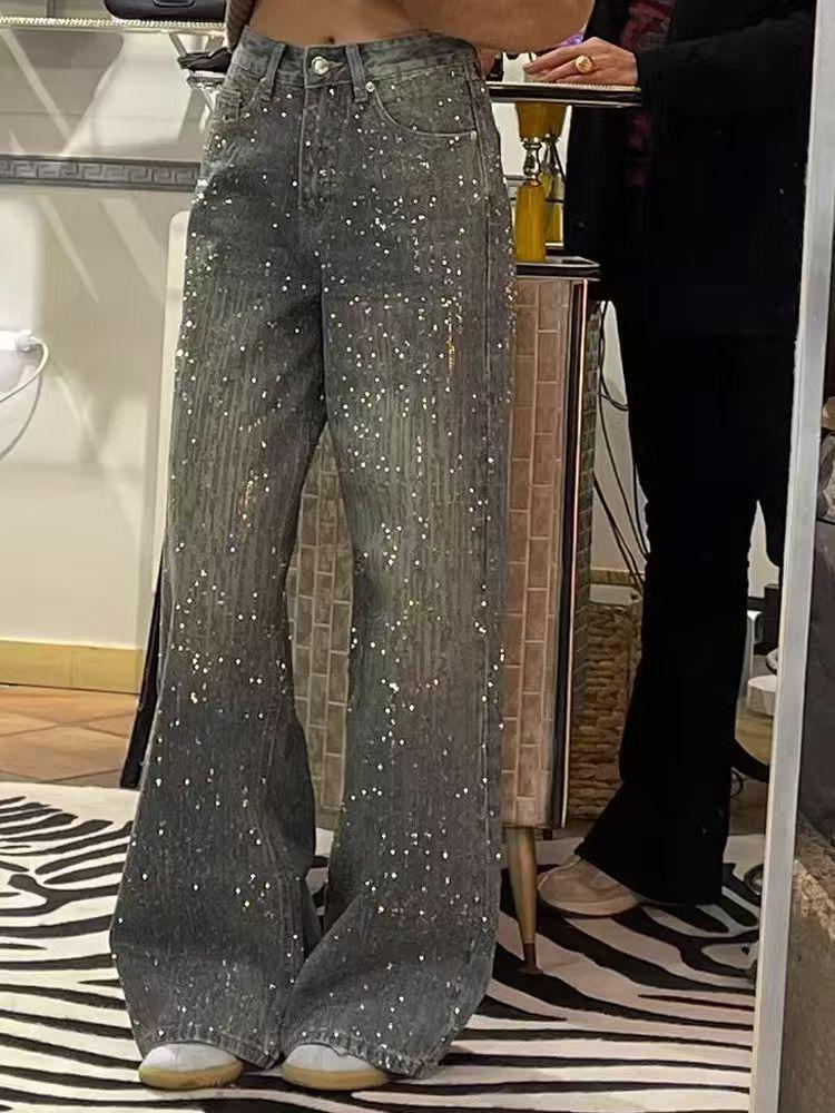 Plus Size Star Rhinestone Patchwork Denim Pants: Retro Glam and Floor-Length Shine for Women L
Plus Size Star Rhinestone Patchwork Denim Pants: Retro Glam and Floor-Length Shine for Women L