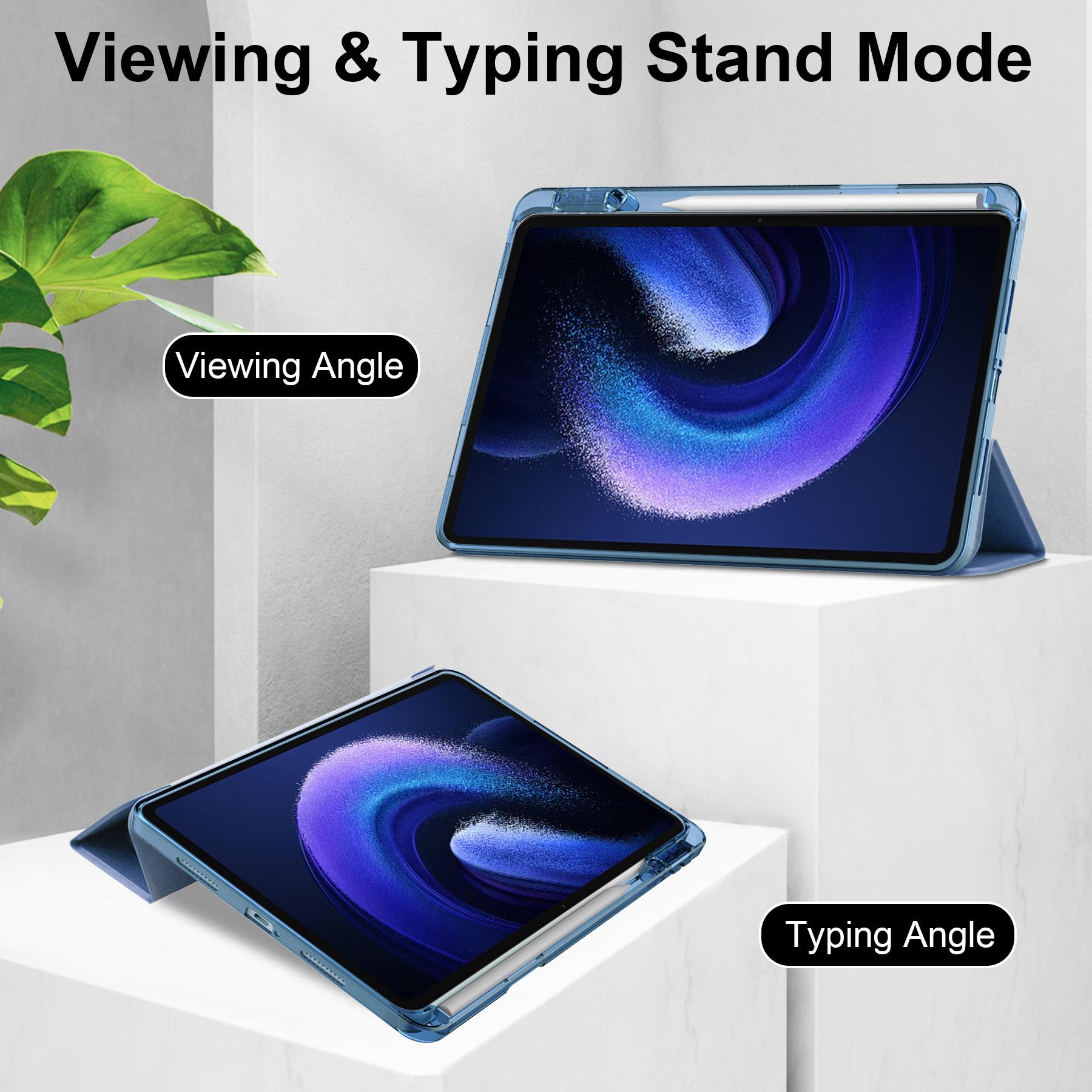 For Xiaomi Pad 6/Pad 6 Pro Stand Tablet Case PU Leather+TPU+Acrylic Clear Smart Cover with Pen Slot Blue
For Xiaomi Pad 6/Pad 6 Pro Stand Tablet Case PU Leather+TPU+Acrylic Clear Smart Cover with Pen Slot Blue