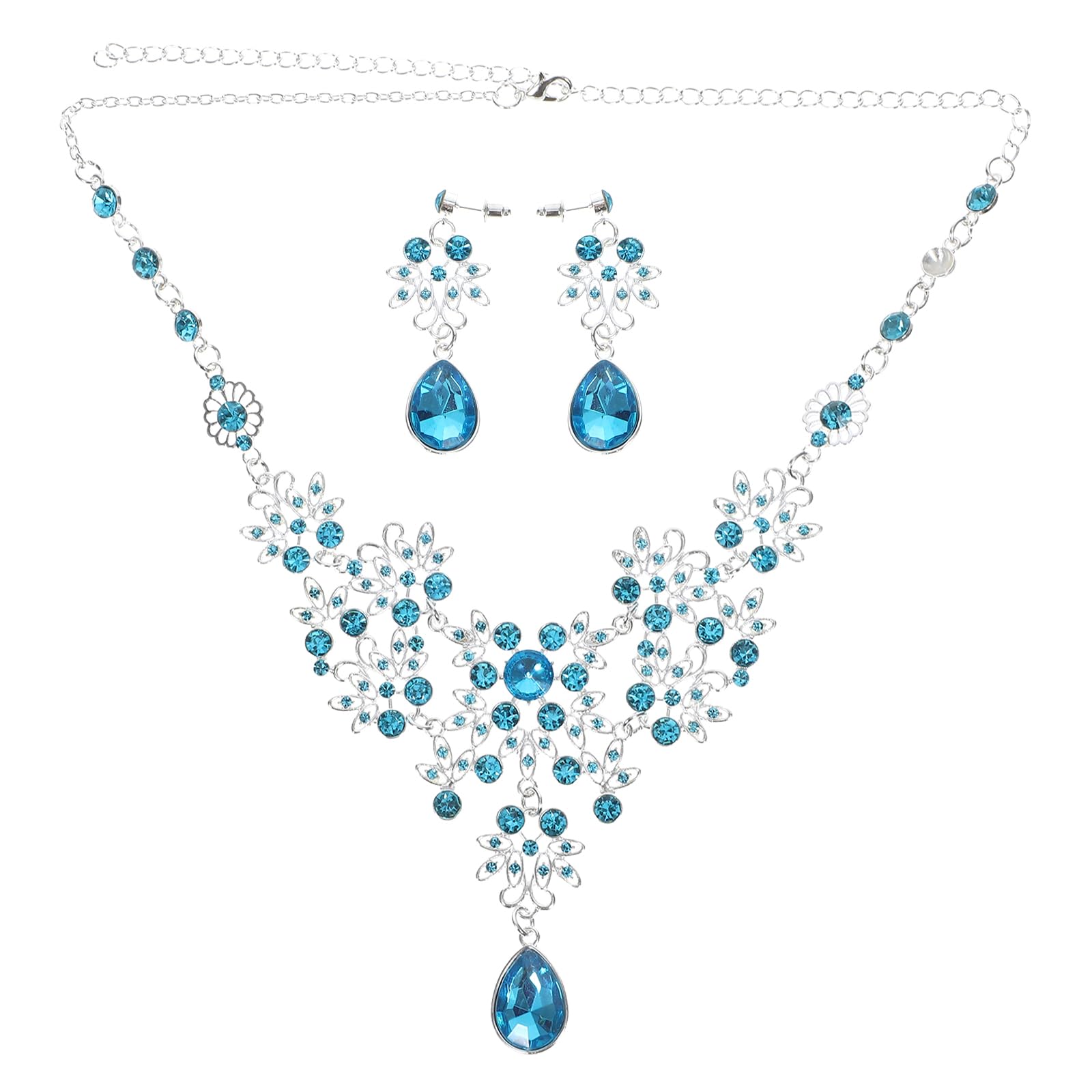 EXCEART Women s Blue Necklace and Earring Set, Lightweight, 2-Piece, 11.8x7.9 Inches, Elegant Ornament for Weddings, Bridal, and Parties
EXCEART Women s Blue Necklace and Earring Set, Lightweight, 2-Piece, 11.8x7.9 Inches, Elegant Ornament for Weddings, Bridal, and Parties