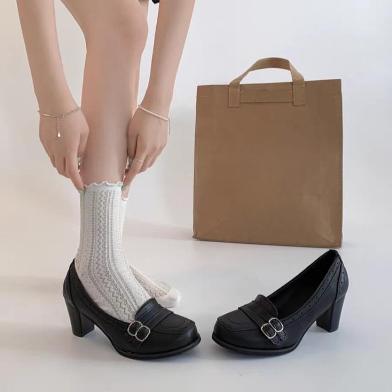 Slip-on Single Shoes Autumn New Square Toe Shallow Mouth Metal Buckle Anti-slip Wear-resistant High Heels 40 чорний
Slip-on Single Shoes Autumn New Square Toe Shallow Mouth Metal Buckle Anti-slip Wear-resistant High Heels 40 чорний