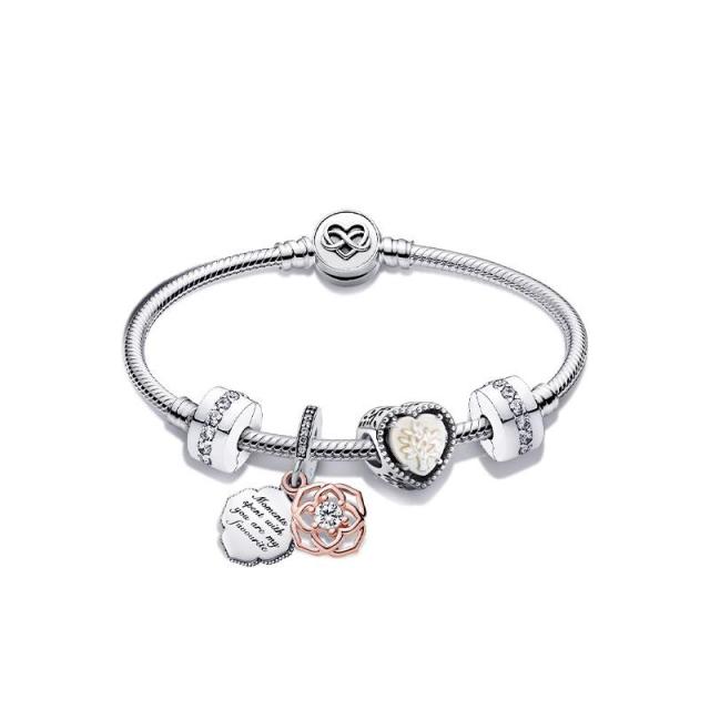 Новый высококачественный набор браслетов в форме сердца из 100% серебра 925 пробы ко Дню матери, романтичная девушка, сделай сам, с подвесками
Новый высококачественный набор браслетов в форме сердца из 100% серебра 925 пробы ко Дню матери, романтичная девушка, сделай сам, с подвесками