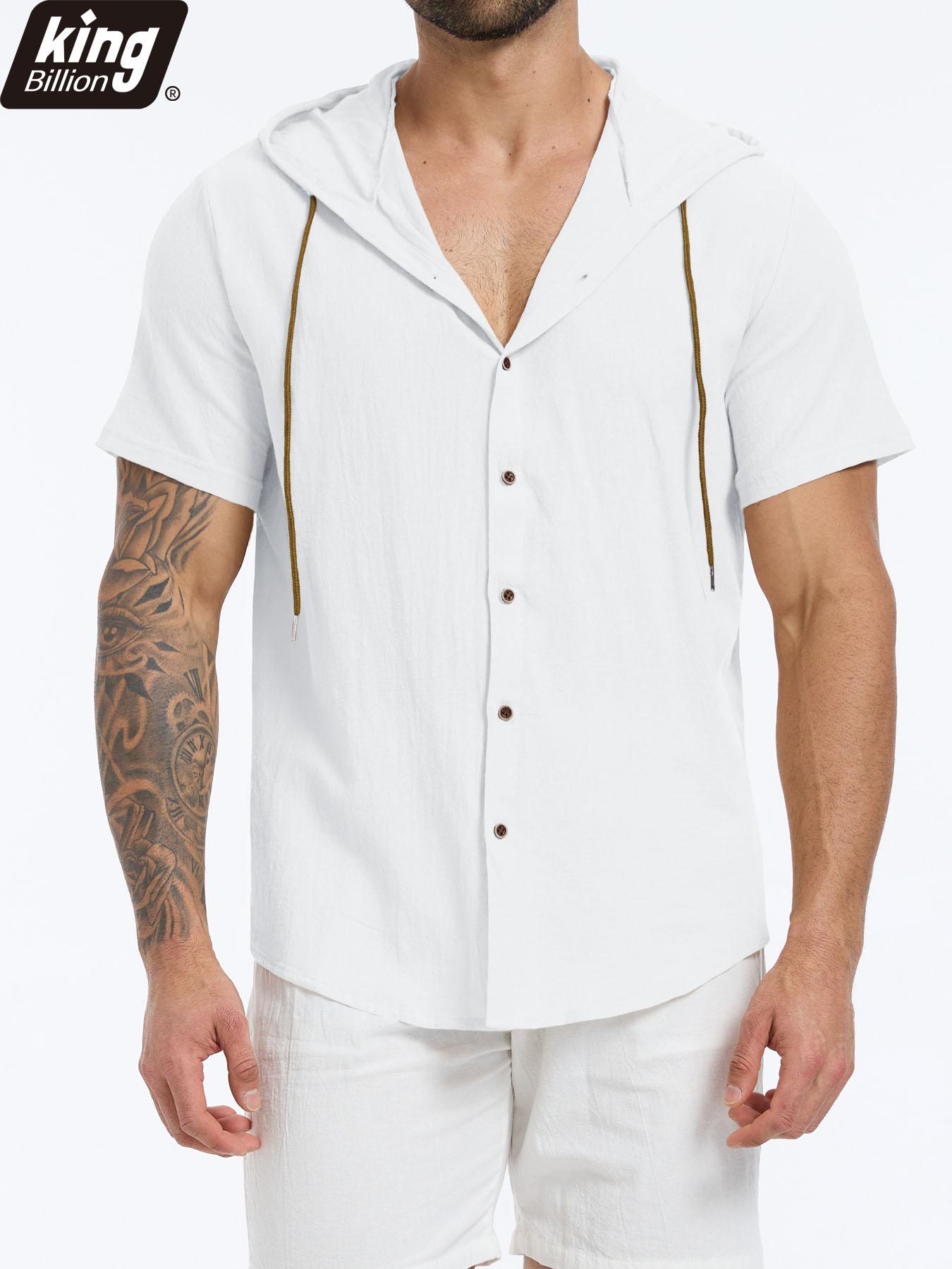 Men s Casual Cotton Linen Short Sleeve Hooded Shirt - Breathable Lightweight Drawstring Hood Button Down Solid Color Summer Beach & Daily Tops XXL білий
Men s Casual Cotton Linen Short Sleeve Hooded Shirt - Breathable Lightweight Drawstring Hood Button Down Solid Color Summer Beach & Daily Tops XXL білий