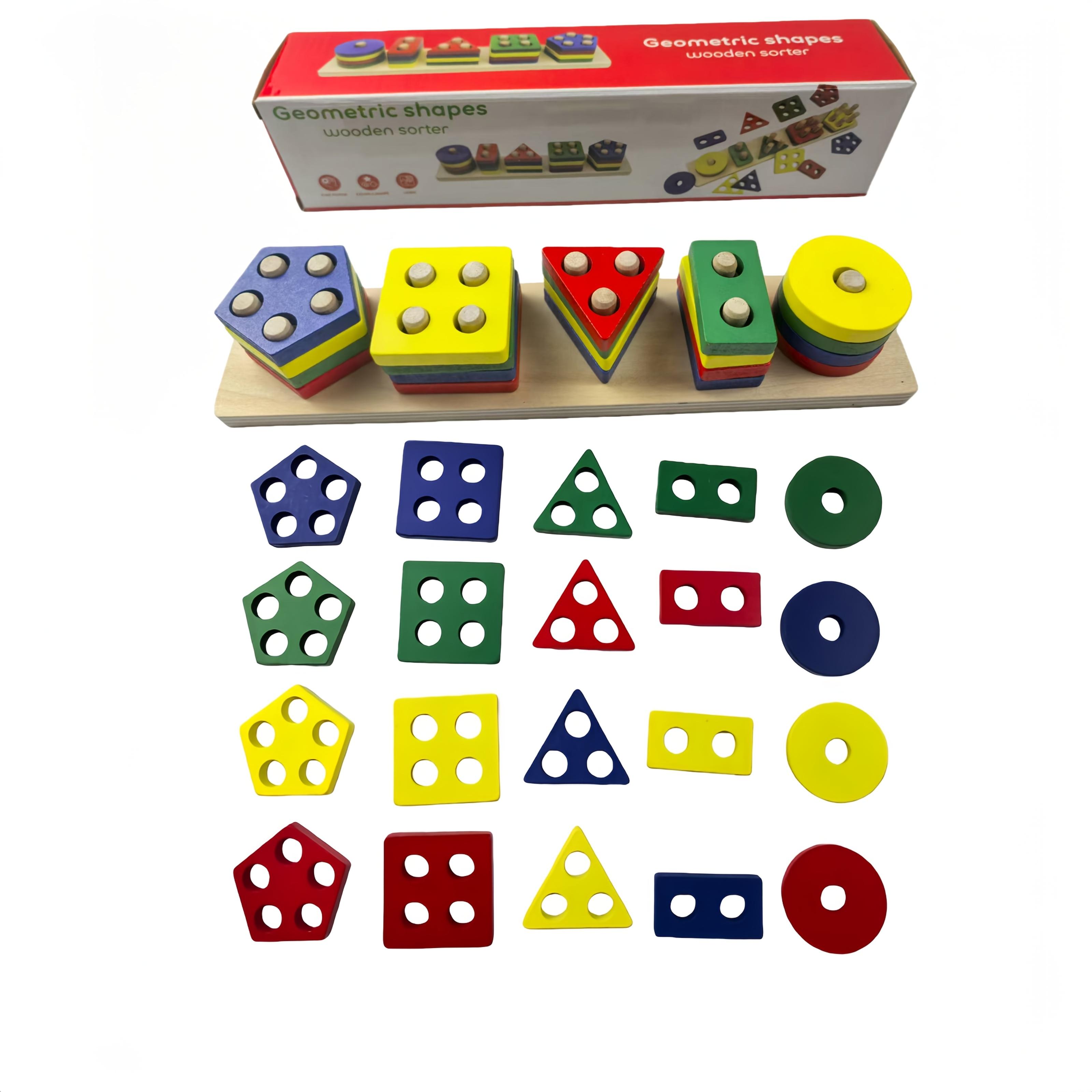 Toy Made of Wooden Stacking Blocks,Game for Sorting Shapes with Color And Shape Matching,Enhance Fine Motor Skills, Safe For, an Educational Puzzle 5PCS+Color Box
Toy Made of Wooden Stacking Blocks,Game for Sorting Shapes with Color And Shape Matching,Enhance Fine Motor Skills, Safe For, an Educational Puzzle 5PCS+Color Box
