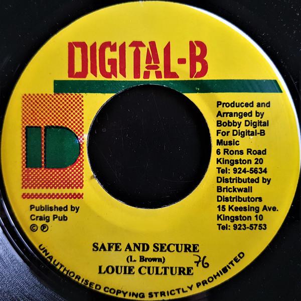 7inch Record LOUIE CULTURE - Safe And Secure NONE Digital-B 2005 Jamaica Reggae, Ska & Dub Used
7inch Record LOUIE CULTURE - Safe And Secure NONE Digital-B 2005 Jamaica Reggae, Ska & Dub Used