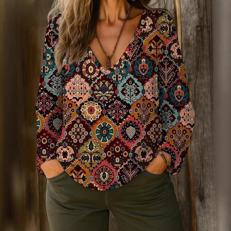 2025 Новые женские повседневные топы с длинным рукавом и V-образным вырезом, обычные, с цифровым принтом XXXL
2025 Новые женские повседневные топы с длинным рукавом и V-образным вырезом, обычные, с цифровым принтом XXXL