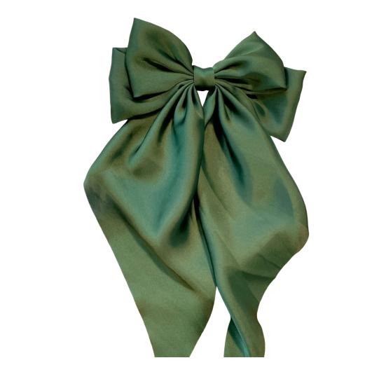 Women Hairpin Large Size Long Ribbon Bowknot Decor Spring Hair Clip Lightweight Back Head Hair Pin Hair Accessory зелений
Women Hairpin Large Size Long Ribbon Bowknot Decor Spring Hair Clip Lightweight Back Head Hair Pin Hair Accessory зелений